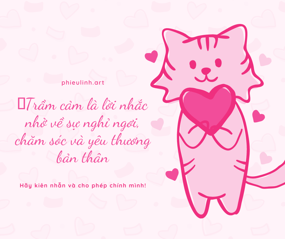 trầm cảm là lời nhắc nhở về sự nghỉ ngơi, chăm sóc và yêu thương bản thân